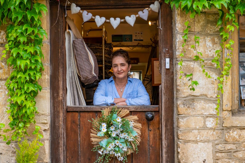 Anna Roberts at her home in Castle Combe