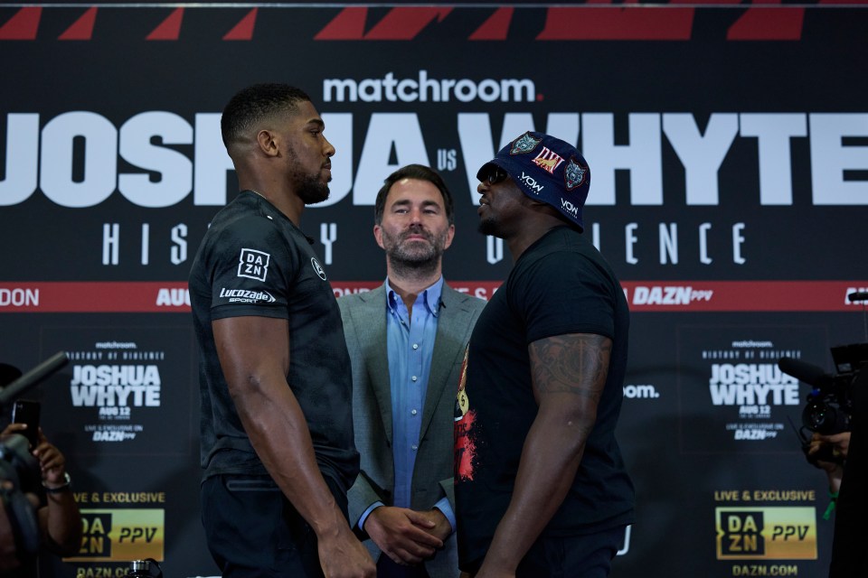 Anthony Joshua will throw down with Dillian Whyte in a rematch next month