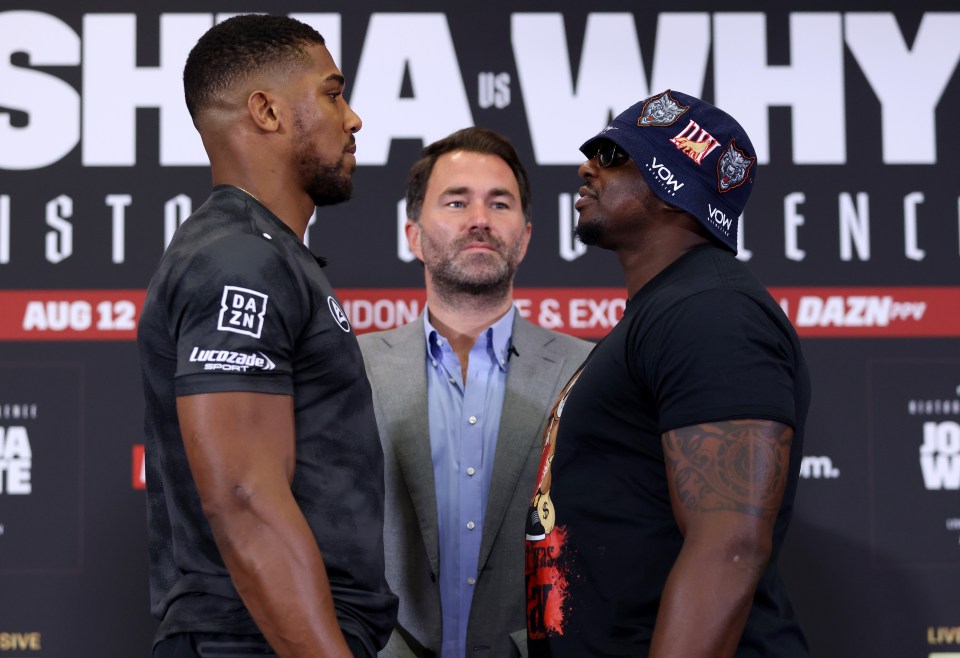 Anthony Joshua will renew his rivalry with Dillian Whyte at The O2 Arena on August 12