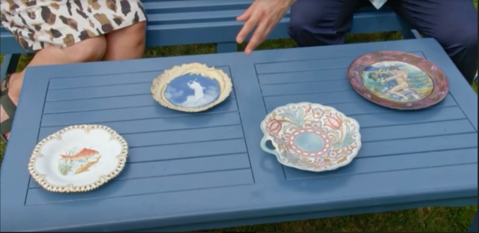 The guest brought four unique plates to the Antique Roadshow