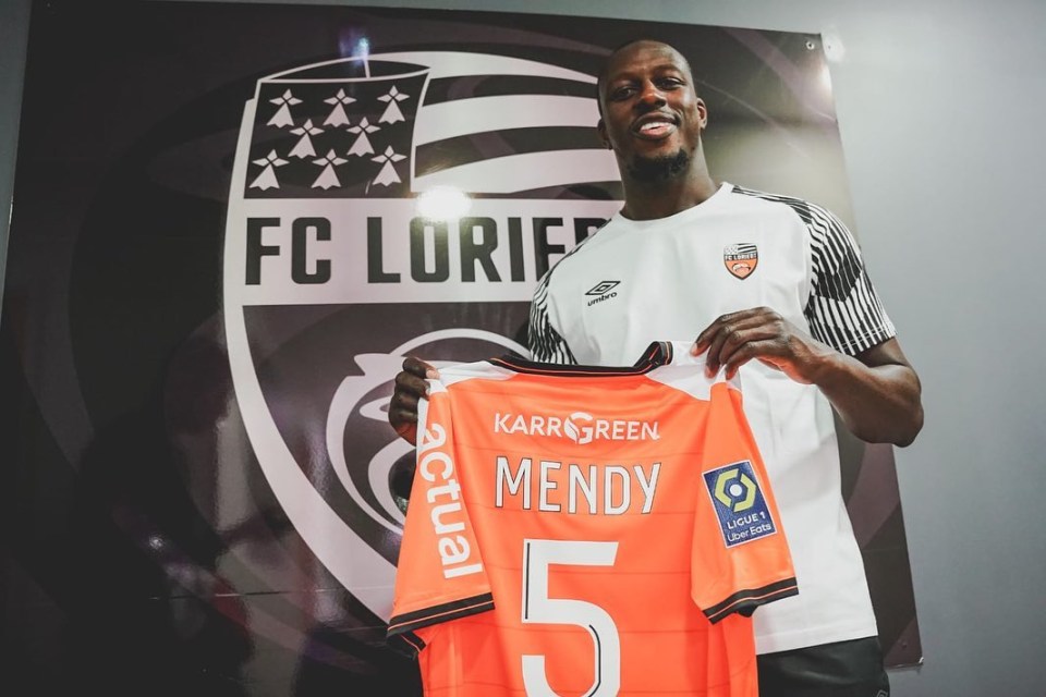 French club Lorient announced Benjamin Mendy's signing this morning