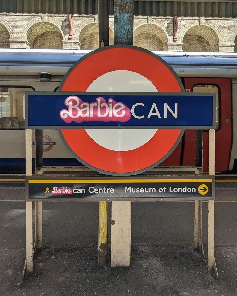 London's Barbican Tube station was renamed Barbiecan