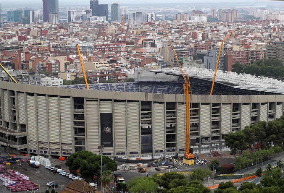 Barcelona’s stadium is under construction