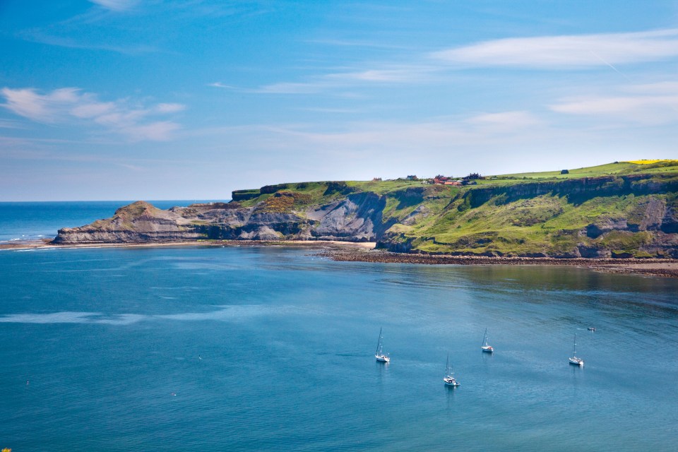 Dolphins have been known to swim in the clear seas just off the coast