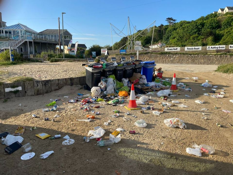 The residents say the beach is often littered with trash