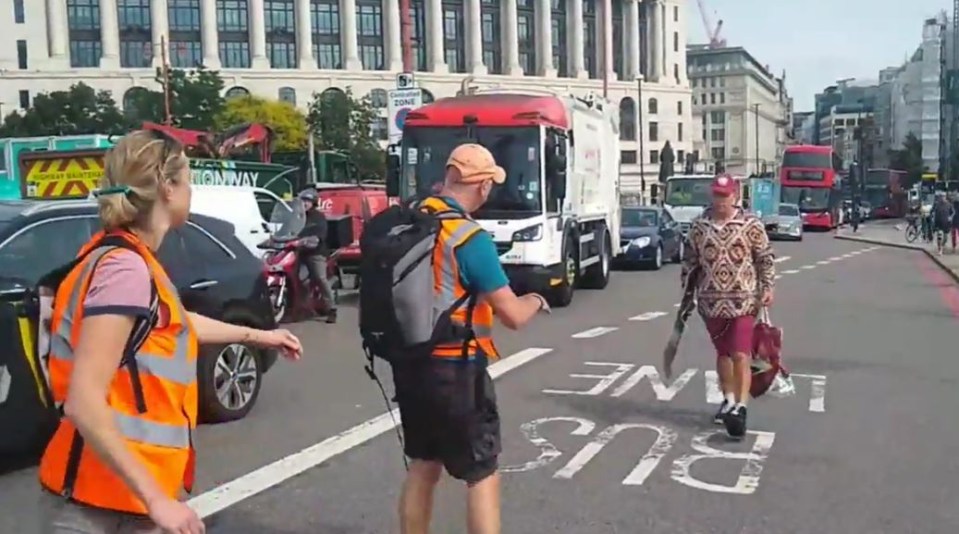 The group descended onto the streets of London for the second day