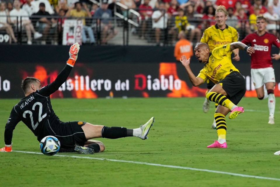 Donyell Malen slotted past Tom Heaton to make it 2-1 just before half-time