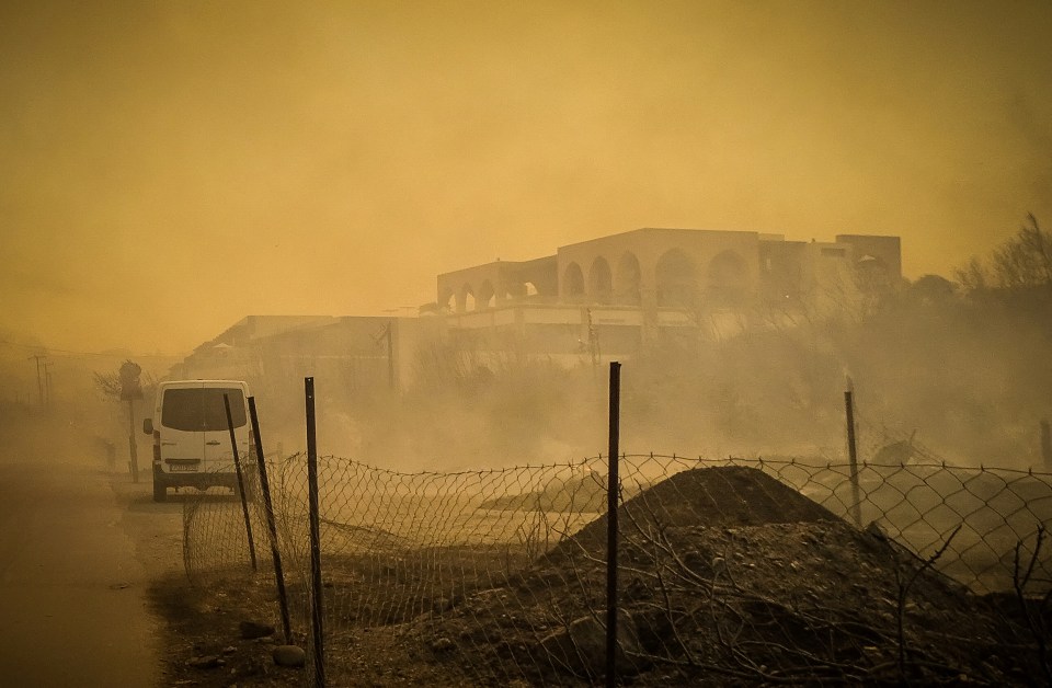 The fires have scorched miles of woodland and burnt buildings