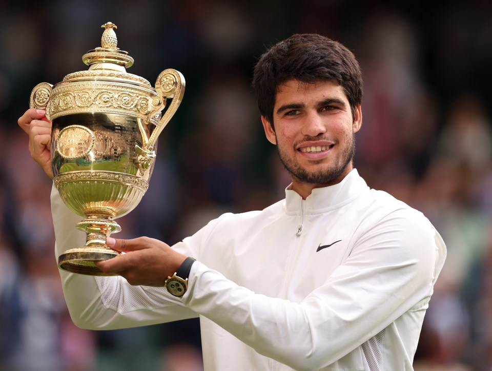 The star celebrated Wimbledon success last week