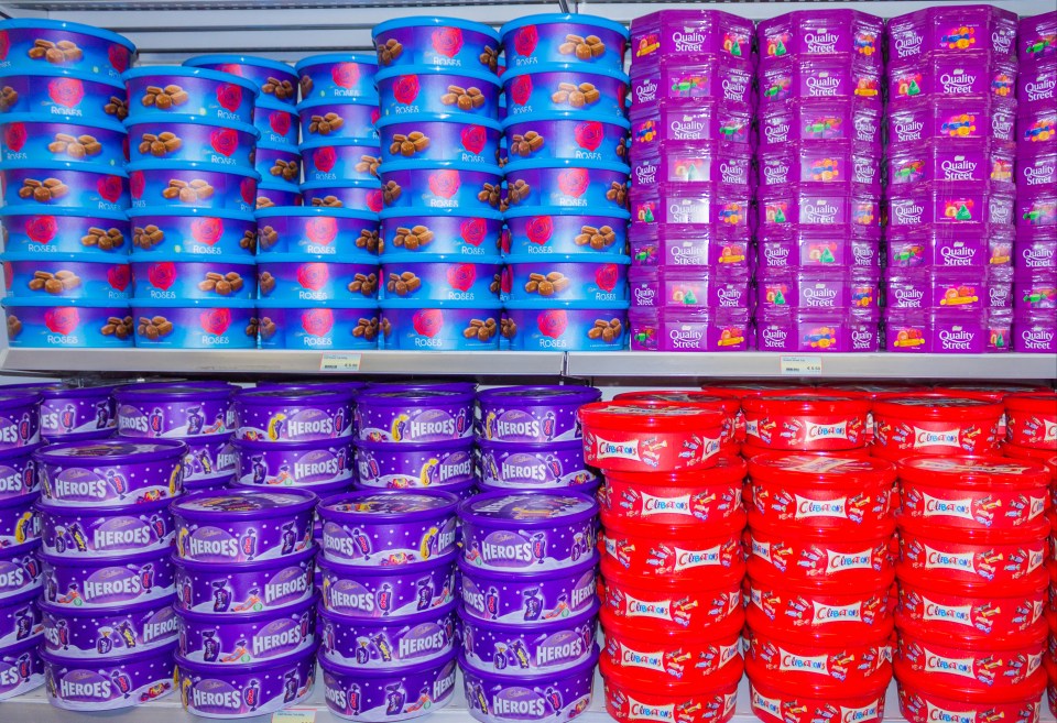 Christmas chocolate tubs are often a big hit for shoppers