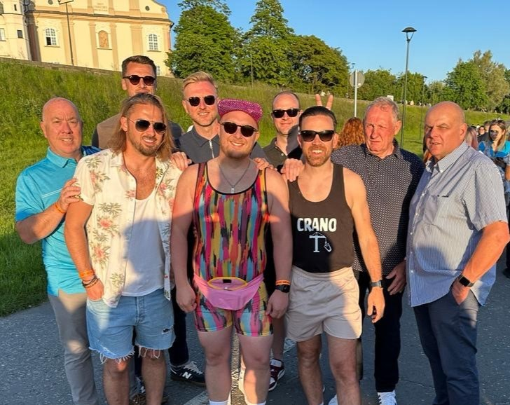 James was eventually able to make it to the stag do