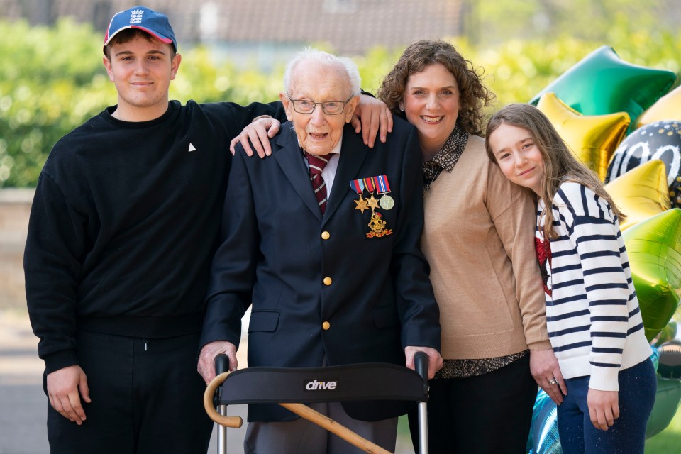 The veteran was knighted, honoured with an RAF flypast and received 225,000 100th birthday cards