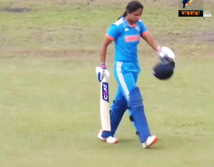 Kaur trudges off the field