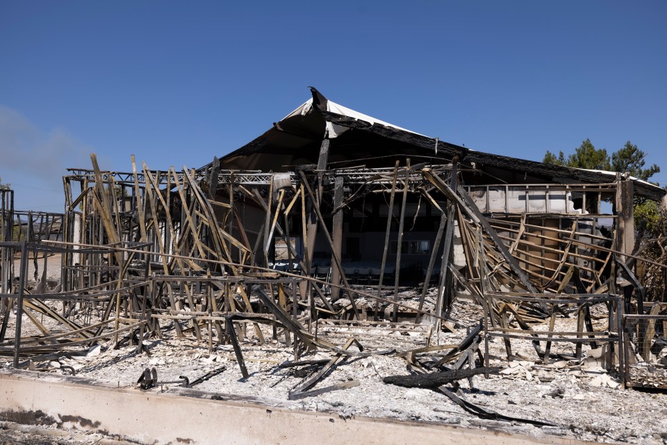 The Princess Sun hotel where they were staying had caught alight