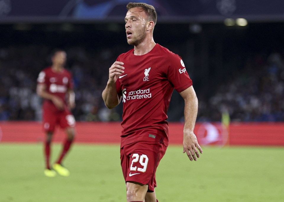 Arthur Melo made just one appearance for Liverpool during his loan spell last season