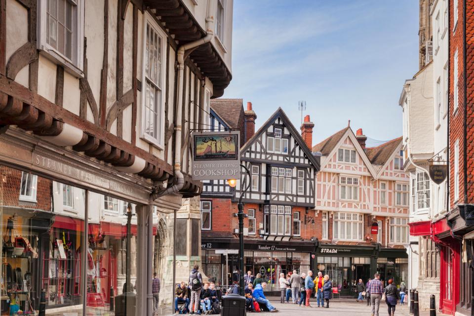 Canterbury (pictured) has been compared to Paris because of its independent shops