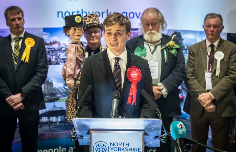 Labour candidate Keir Mather, 25, overturned the Tory majority of 20,137 in Selby and Ainsty