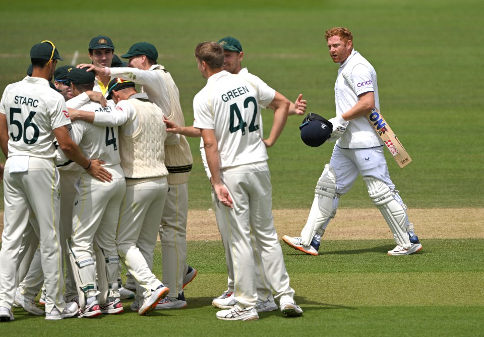 Bairstow was given out following a review from the umpire