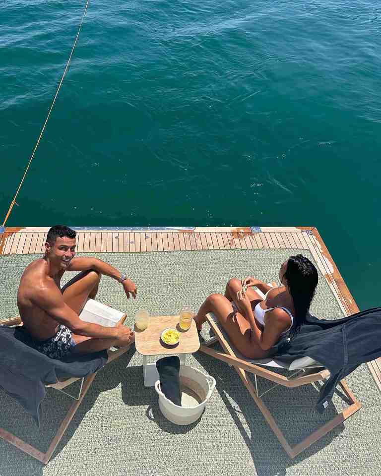 She and Cristiano Ronaldo have been enjoying a holiday aboard their super-yacht