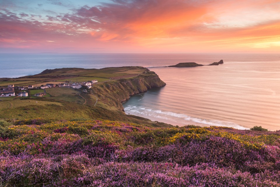 Rhossili Beach can be found in the Gower peninsula in Wales