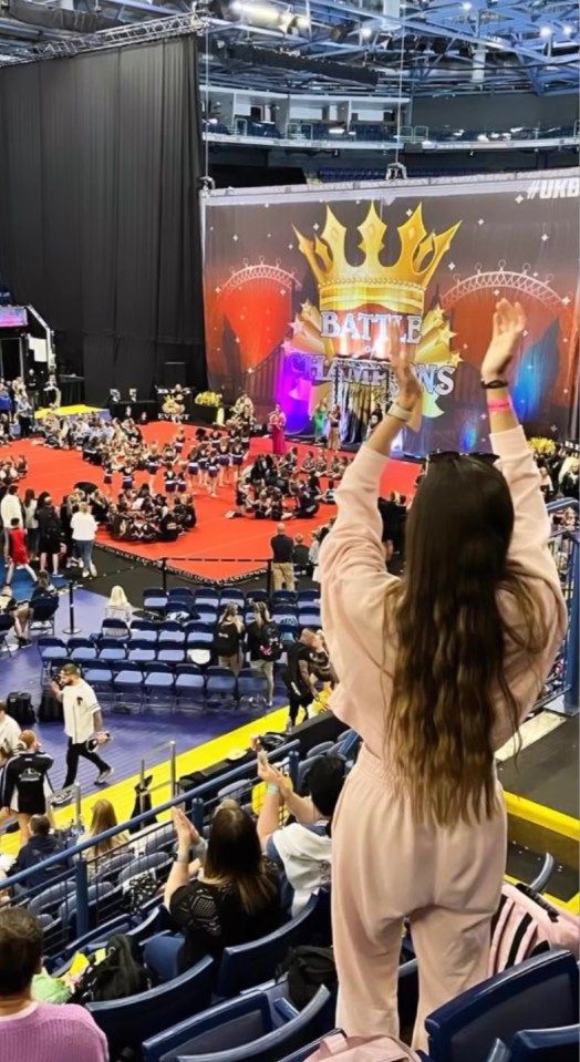 Emily MacDonagh proudly cheered on her daughter at her competition