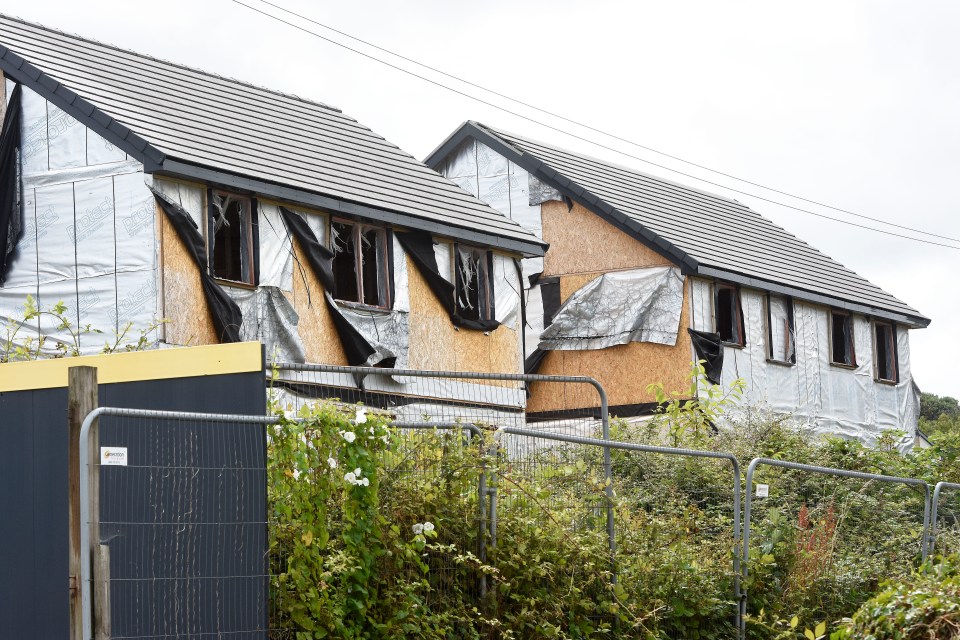 Youths have been breaking in to the unfinished housing estate next to the new builds