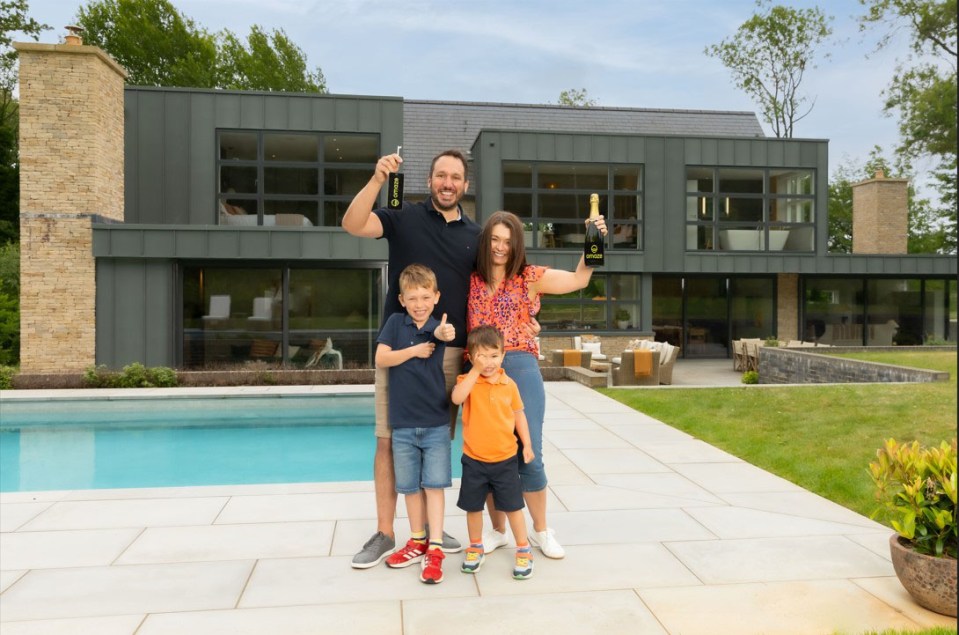 Dad-of-two Will Satherley from Cardiff, Wales, won the stunning Cotswolds home in an Omaze draw