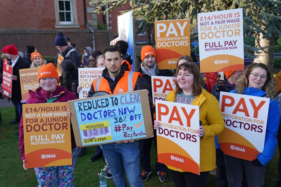 The consultants strike will come just two days after the latest walkout by junior doctors (pictured)