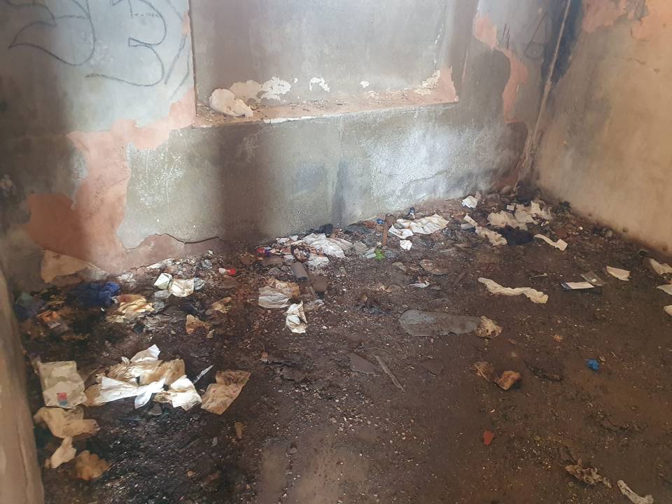 Residents are dealing with litter and unused buildings being turned into toilets