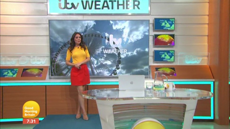 Good Morning Britain's Laura Tobin flashed her legs in a red mini skirt on Friday's show