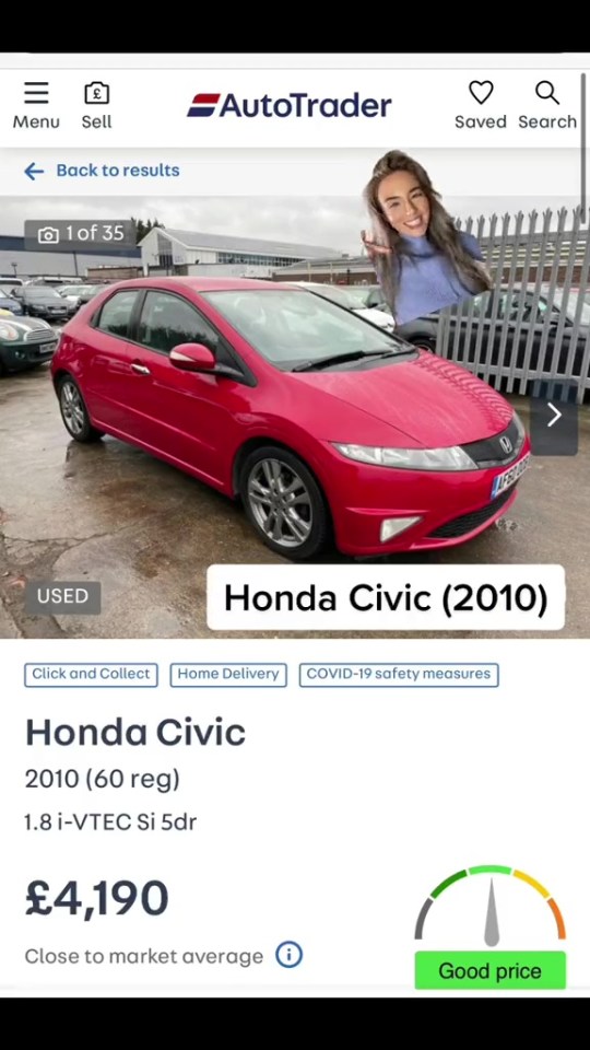 The motors expert says the Honda Civic 'looks great in red'