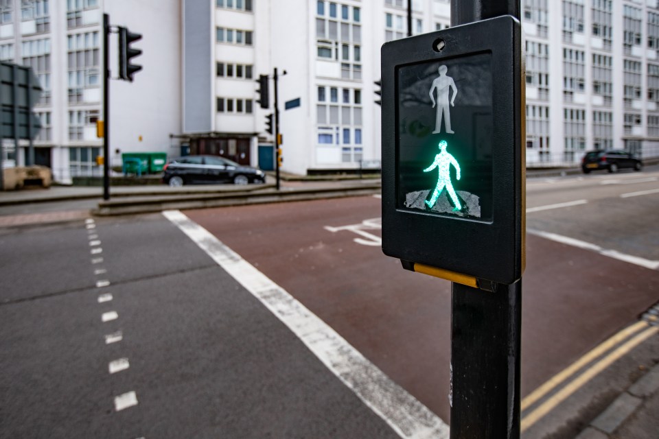 The green man at pedestrian crossings is set to light up for longer - as Brits now walk slower