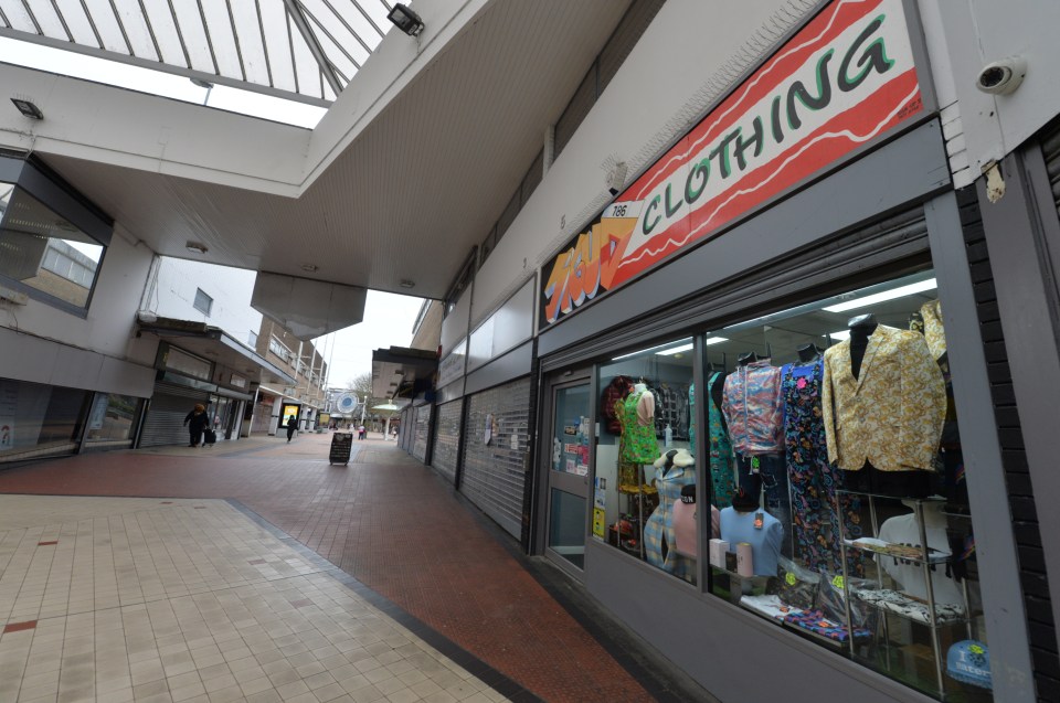 One of the few shops still open in the mall set for demolition