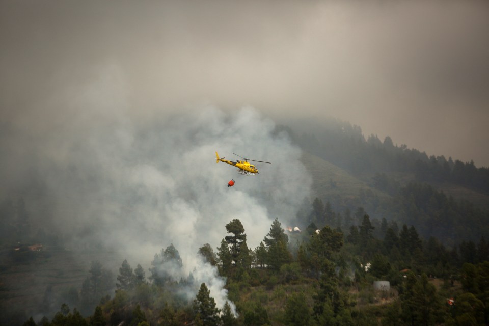 Water carrying choppers have been deployed to extinguish the blazes across Spain