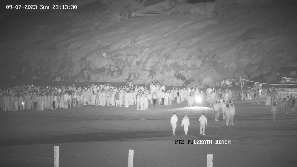 CCTV has been installed to monitor crowds partying on Polzeath beach in Cornwall