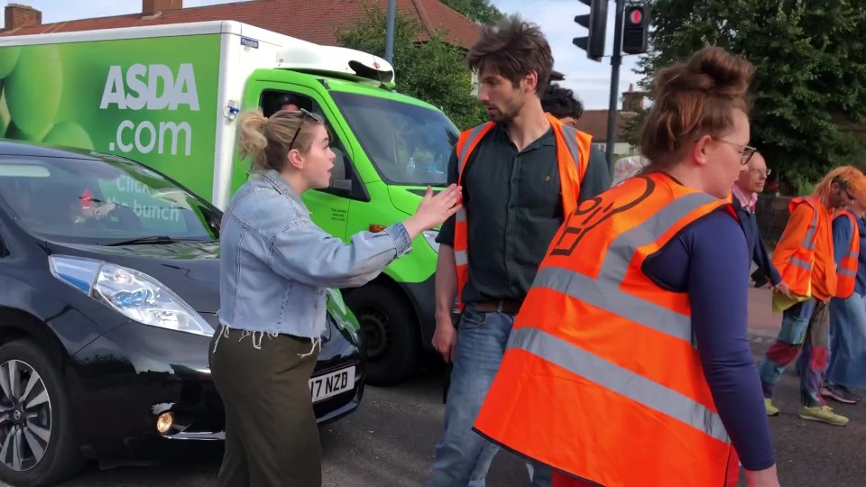 A mother screamed at Just Stop Oil protestors this morning as they held up traffic in the capital yet again