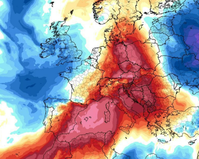 A heatwave coming from Sahara is passing through Europe