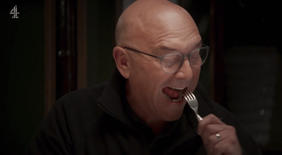 The MasterChef star appeared to chop on 'a human steak'