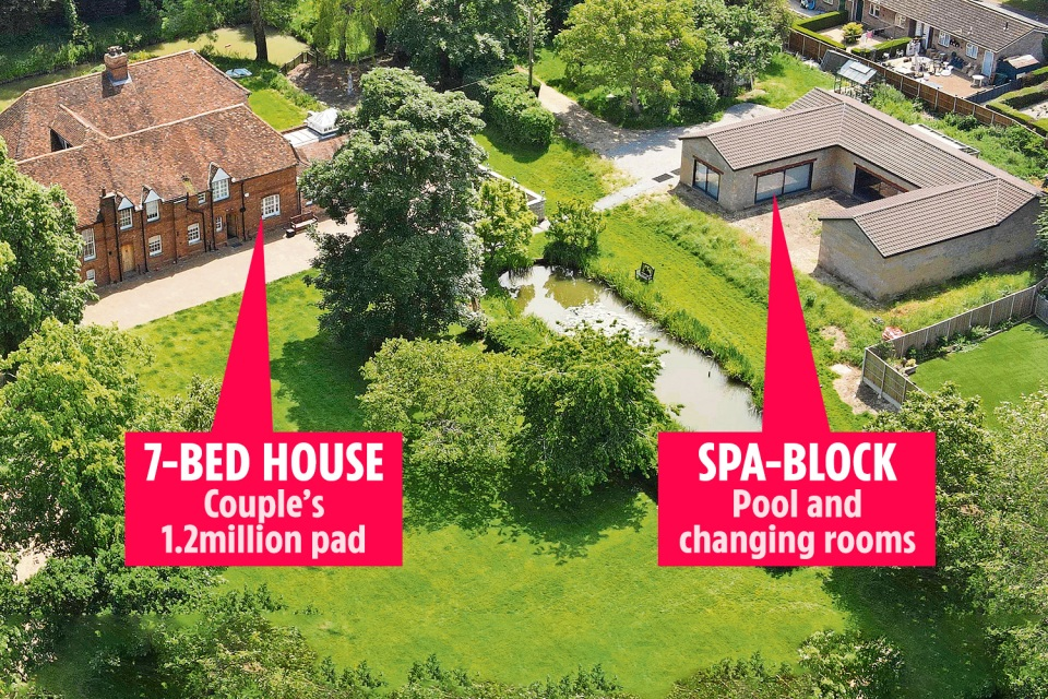 The family built a pool house with changing rooms, toilets and showers