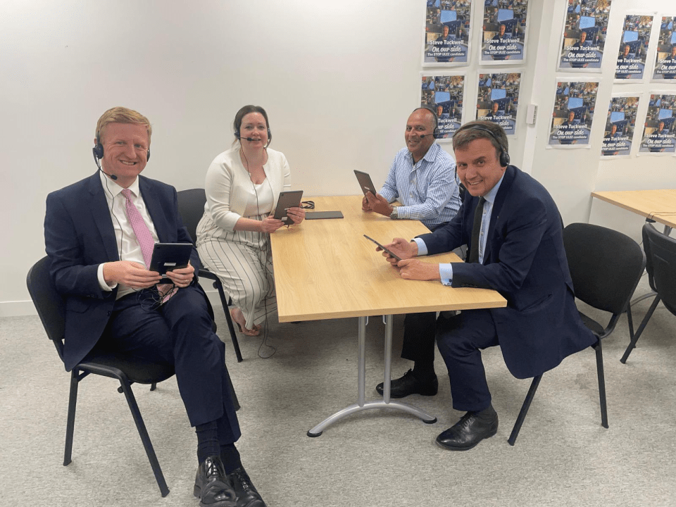 Deputy PM Oliver Dowden and Tory Chairman Greg Hands hit the phones urging residents in by-election constituencies to vote Conservative