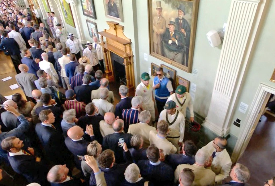 Australian players Usman Khawaja and David Warner were involved in an altercation in the Long Room