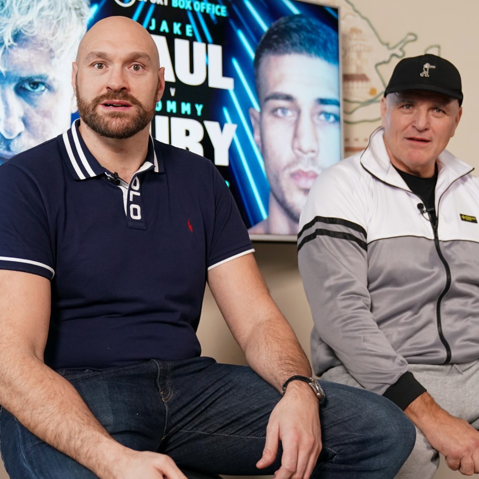 Tyson Fury with his dad John