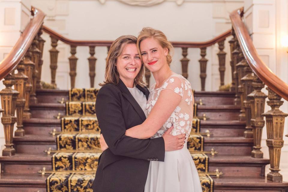 Helen McLaughlin and Karen Whitehouse made a shocking discovery on their wedding day