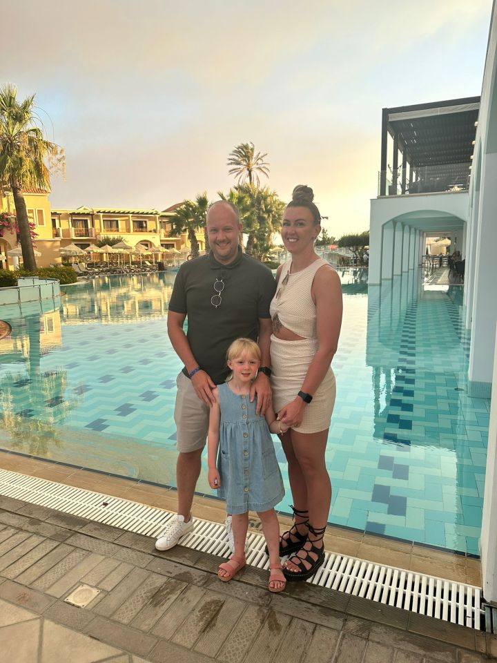 The family were supposed be enjoying 10 nights in Rhodes