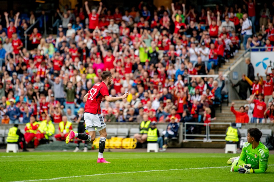 Red Devils teenager Joe Hugill relishes his late clinching goal