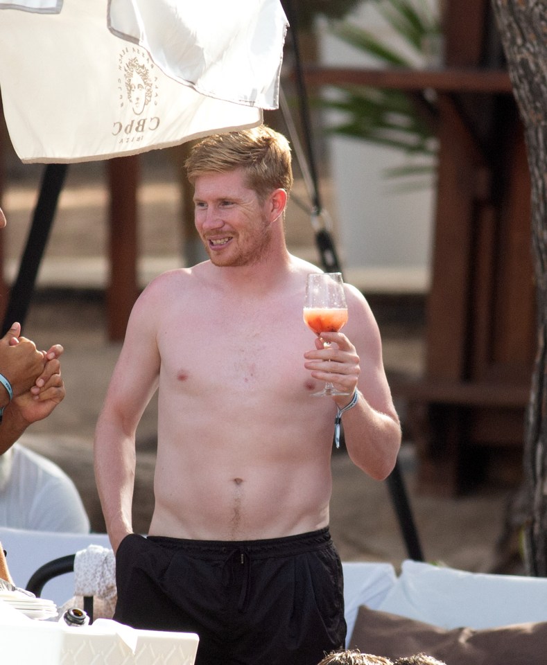 Kevin De Bruyne has continued his Treble-winning celebrations throughout the summer