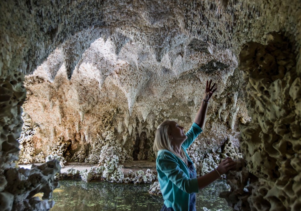 The grotto can be found at Painshill gardens in Surrey