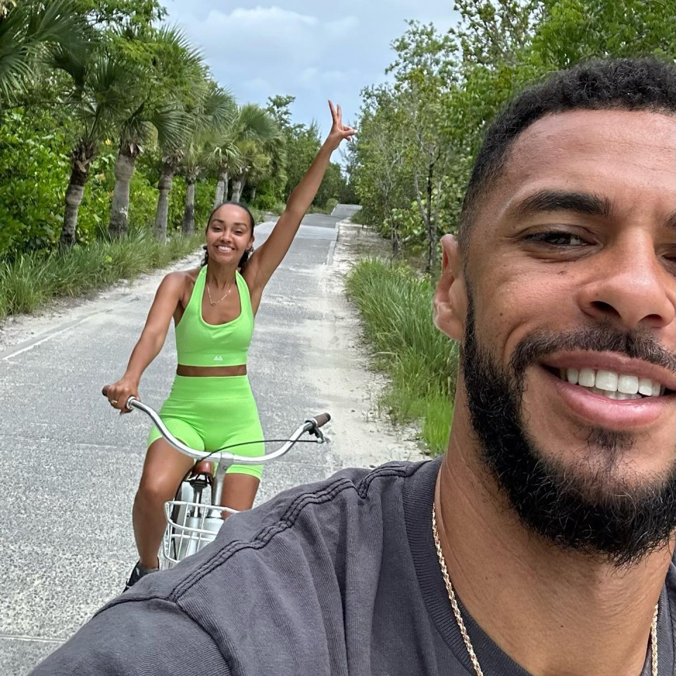 The couple also headed out for a bike ride