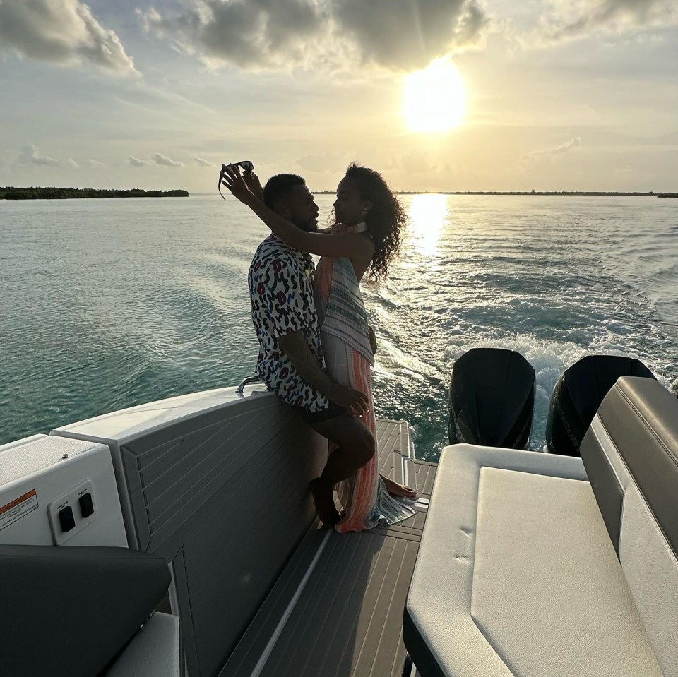 Leigh-Anne and Andre enjoyed a boat trip