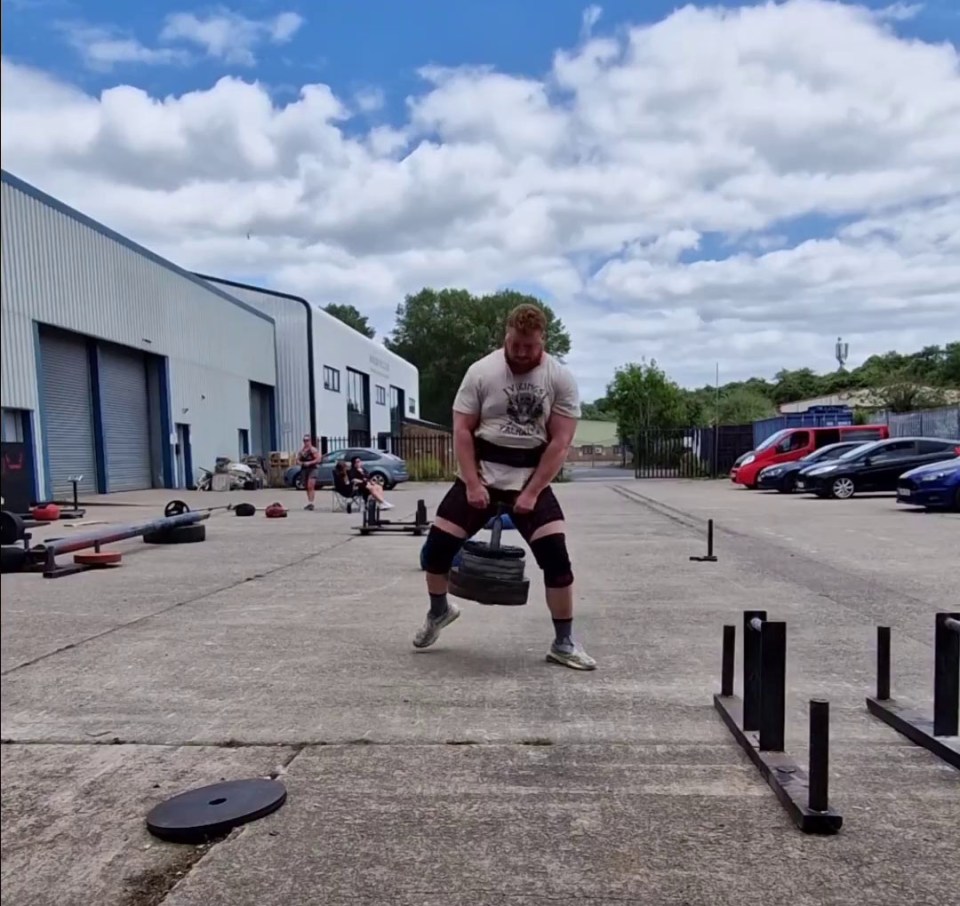 He started powerlifting after joining the army